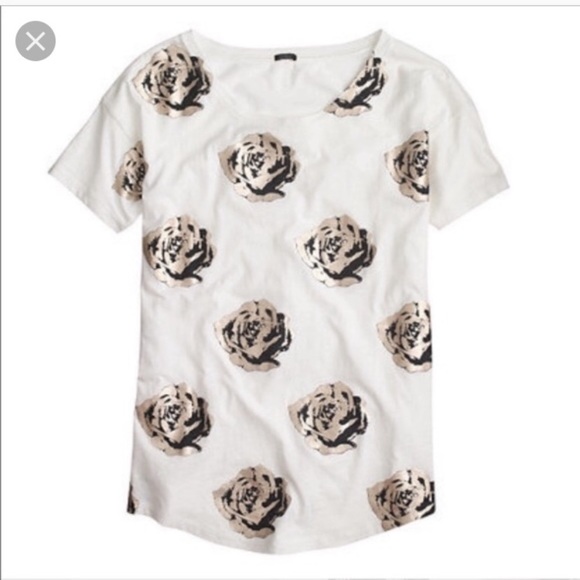 J. Crew Rose Gold Graphic Tee Size Extra Small - Picture 1 of 8